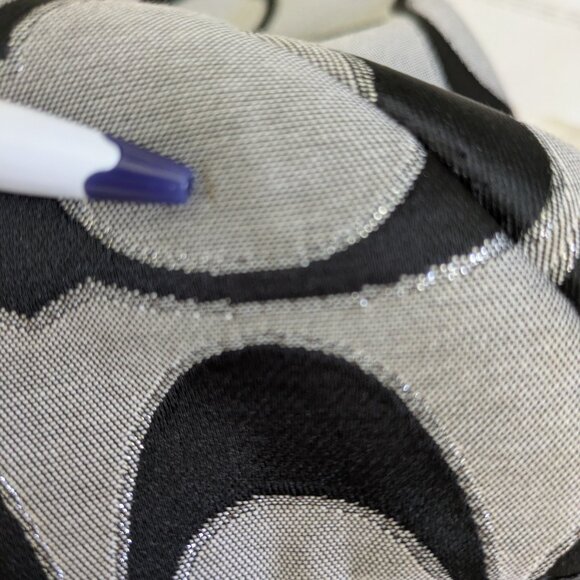 COACH Poppy Black & Silver Outline Hobo Tote $60.00 - Picture 10 of 10